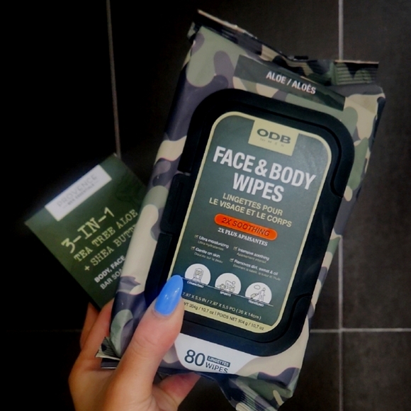 Other - Mens Skin+Body Set Camouflage Face & Body Wipes Plus 3 In 1 Bar Soap
